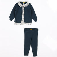 Floral Knit Cardigan Set