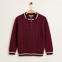 Boys Braided Sweater