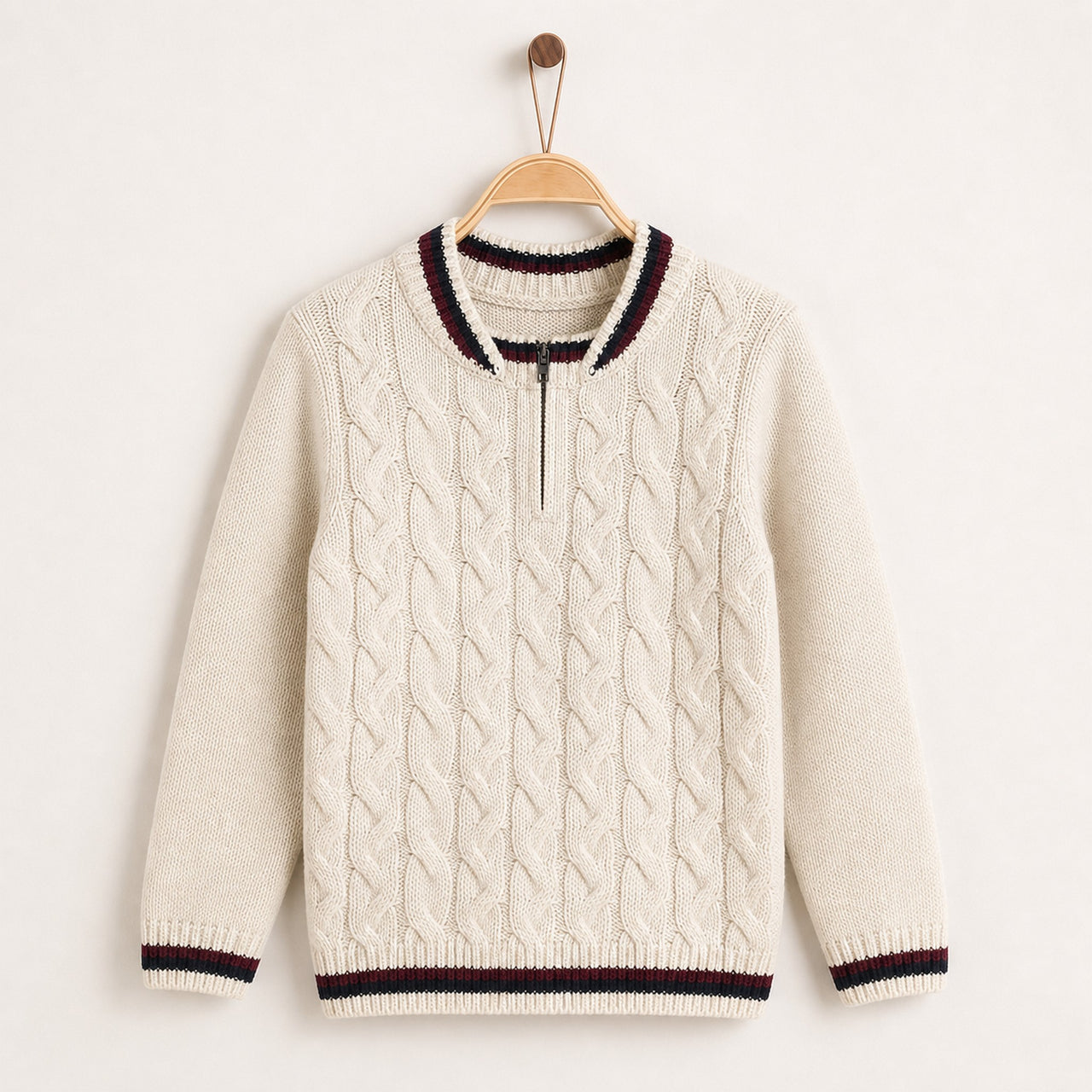 Boys Braided Sweater
