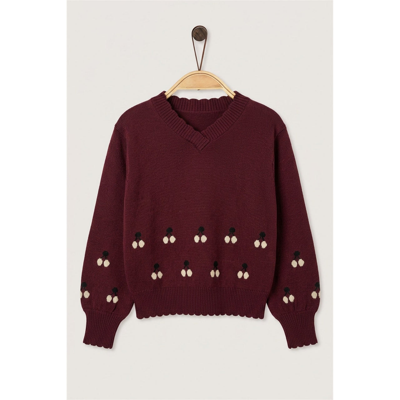 Girls Cherry Sweater
