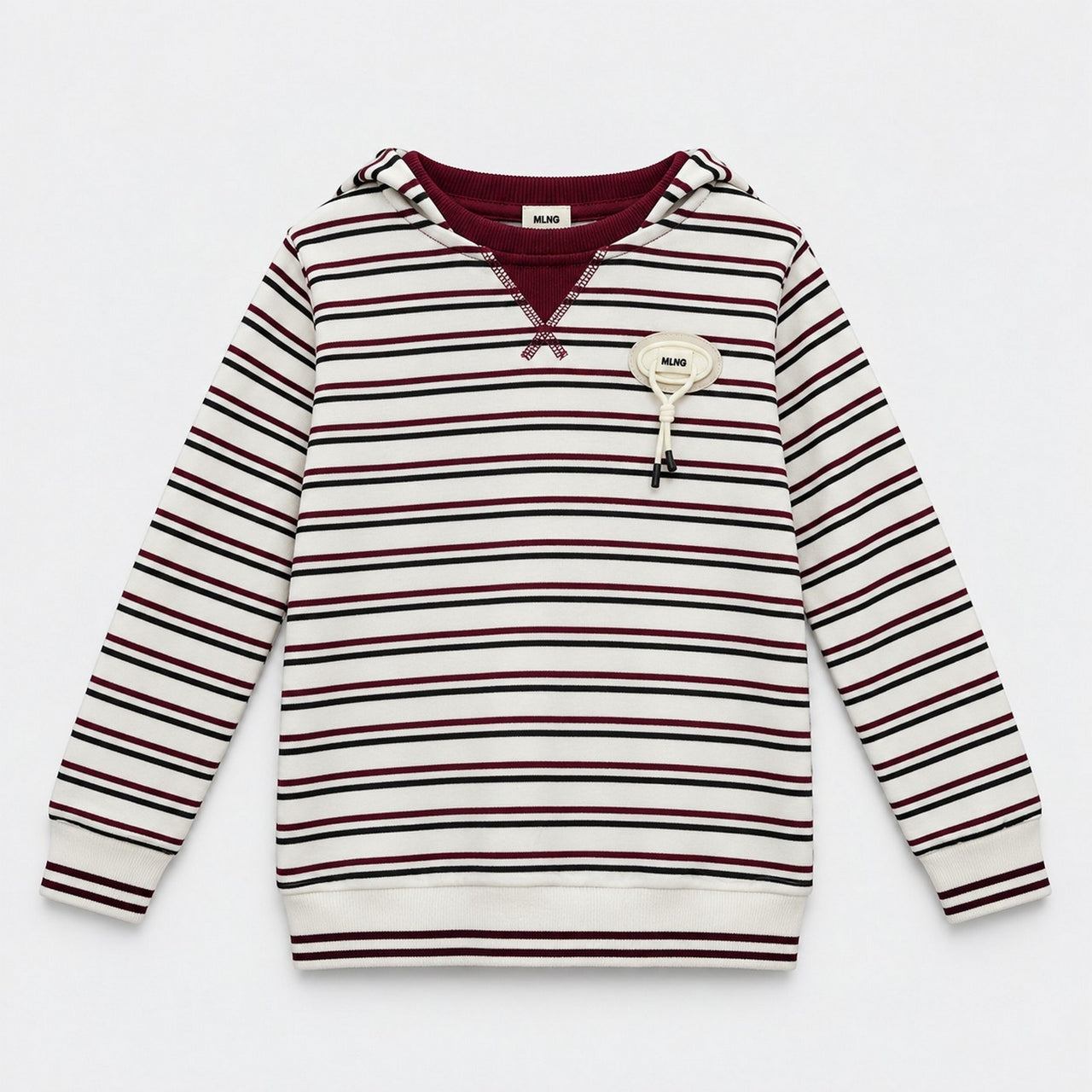 Melange Striped Hoodie