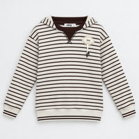Melange Striped Hoodie