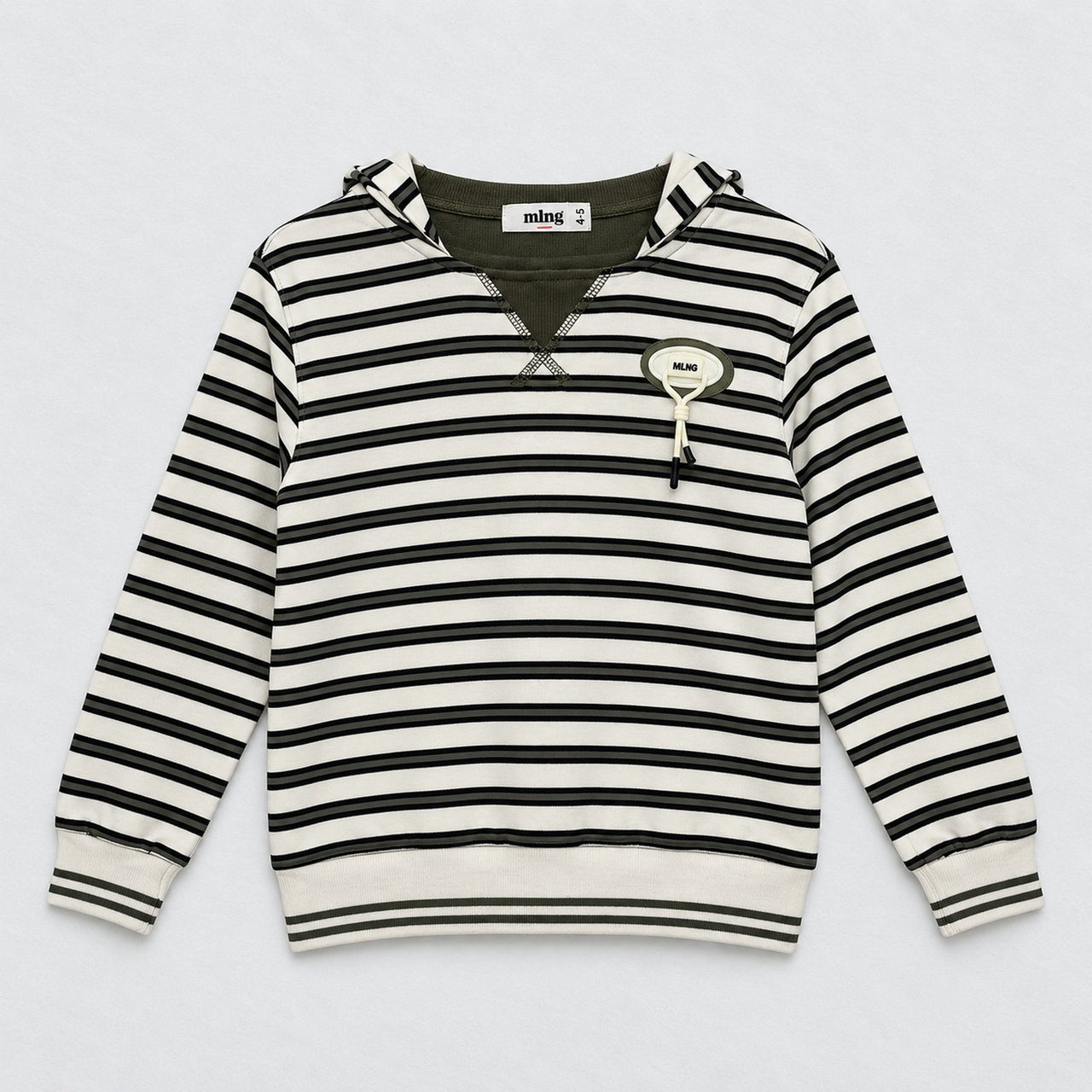Melange Striped Hoodie