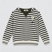 Melange Striped Hoodie