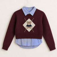 Melange Teddy Knit Top