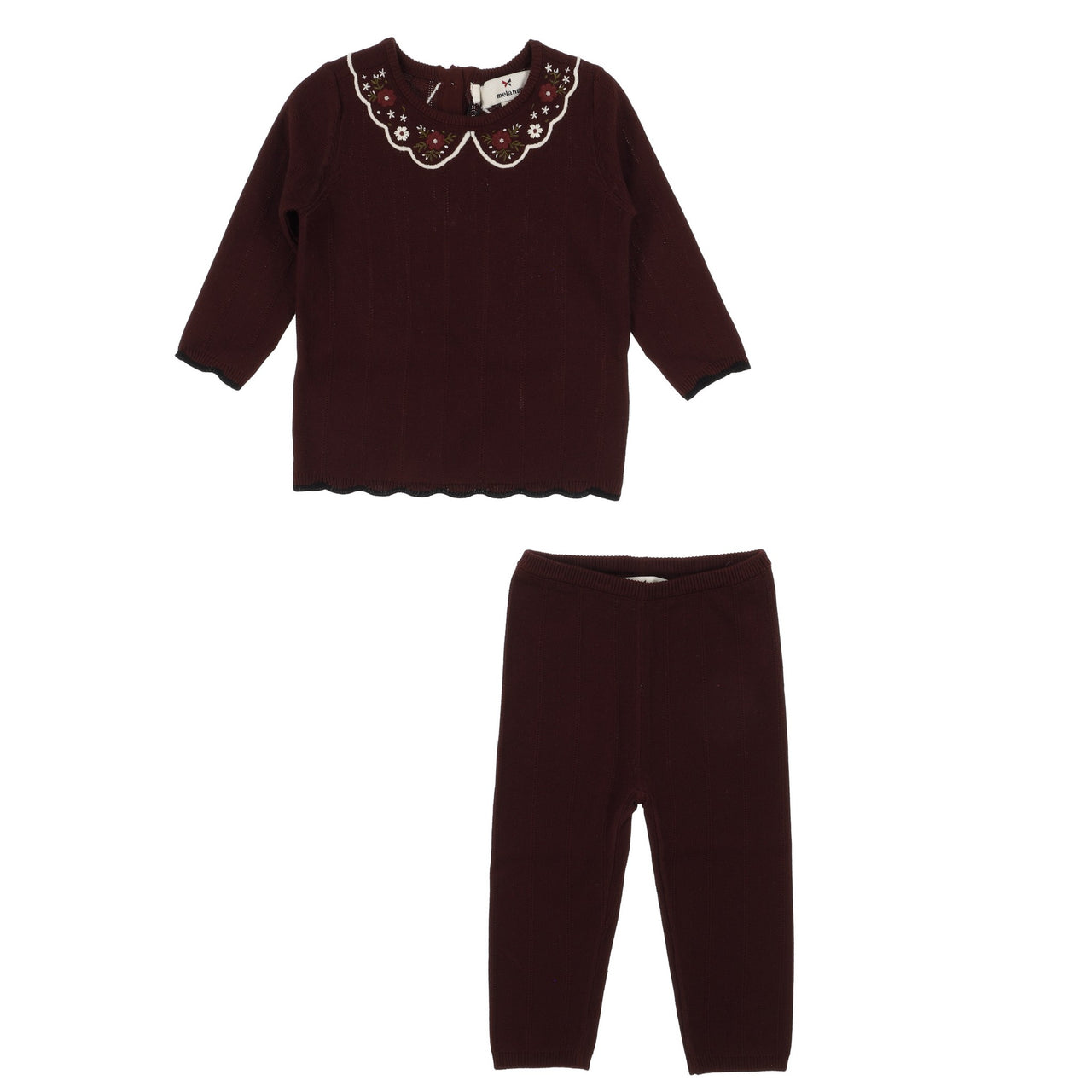 Melange Knit Baby Stretchie/Set