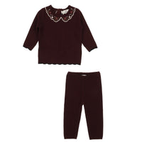 Melange Knit Baby Stretchie/Set