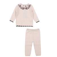 Melange Knit Baby Stretchie/Set