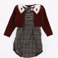 Melange Rowan Checkered Romper Set/ Dress