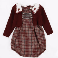 Melange Rowan Checkered Romper Set/ Dress