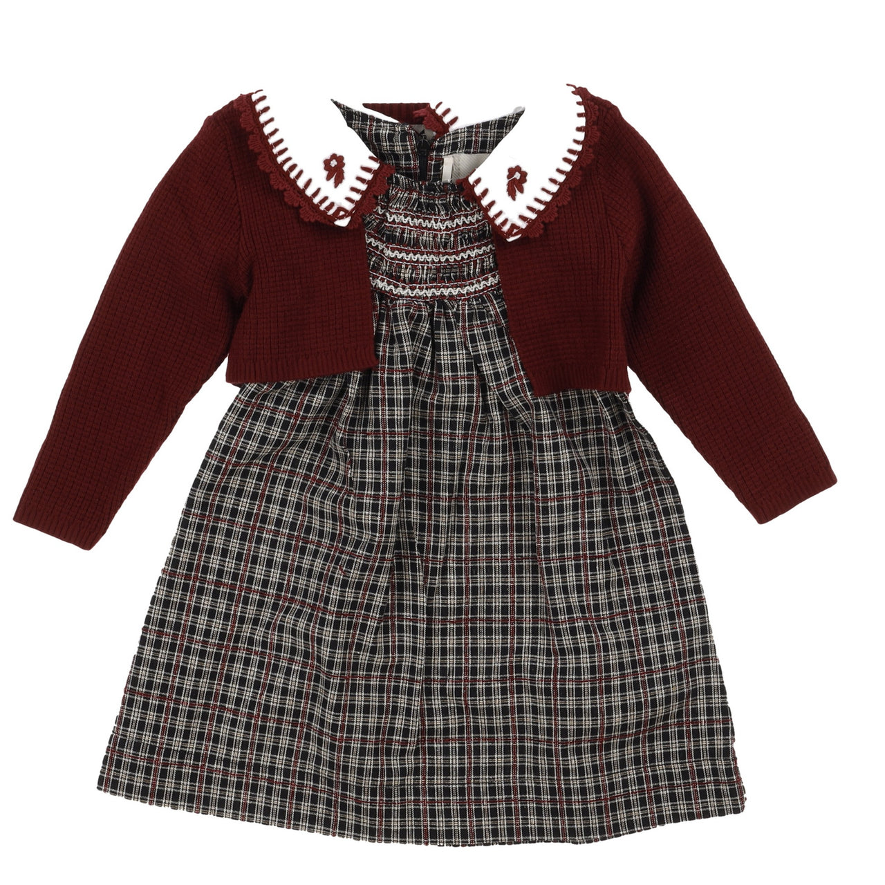 Melange Rowan Checkered Romper Set/ Dress