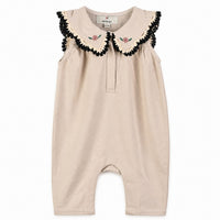Melange Sailor Collar Stretchie