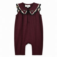 Melange Sailor Collar Stretchie