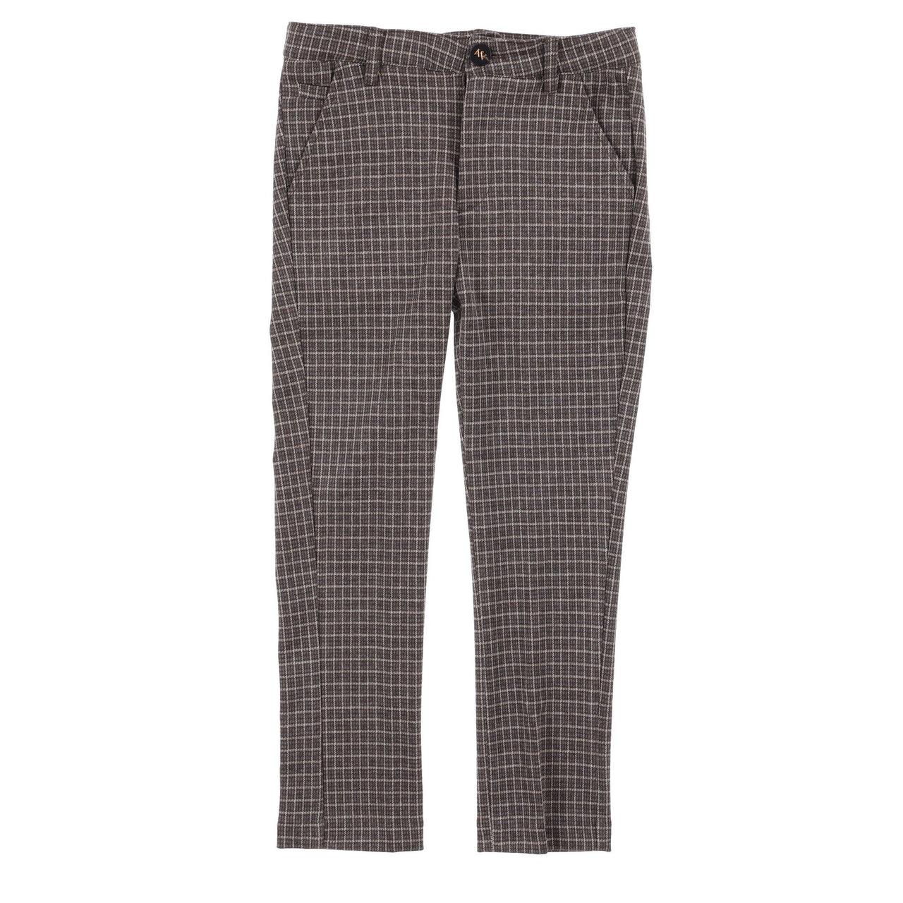 Melange Stretch Checkered Pants