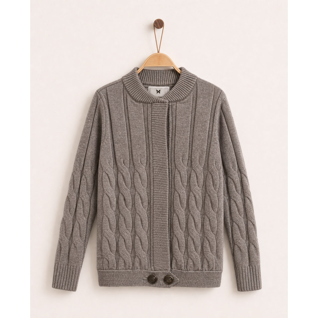 Melange Braided Sweater