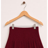 Melange Pleated Knit Skirt