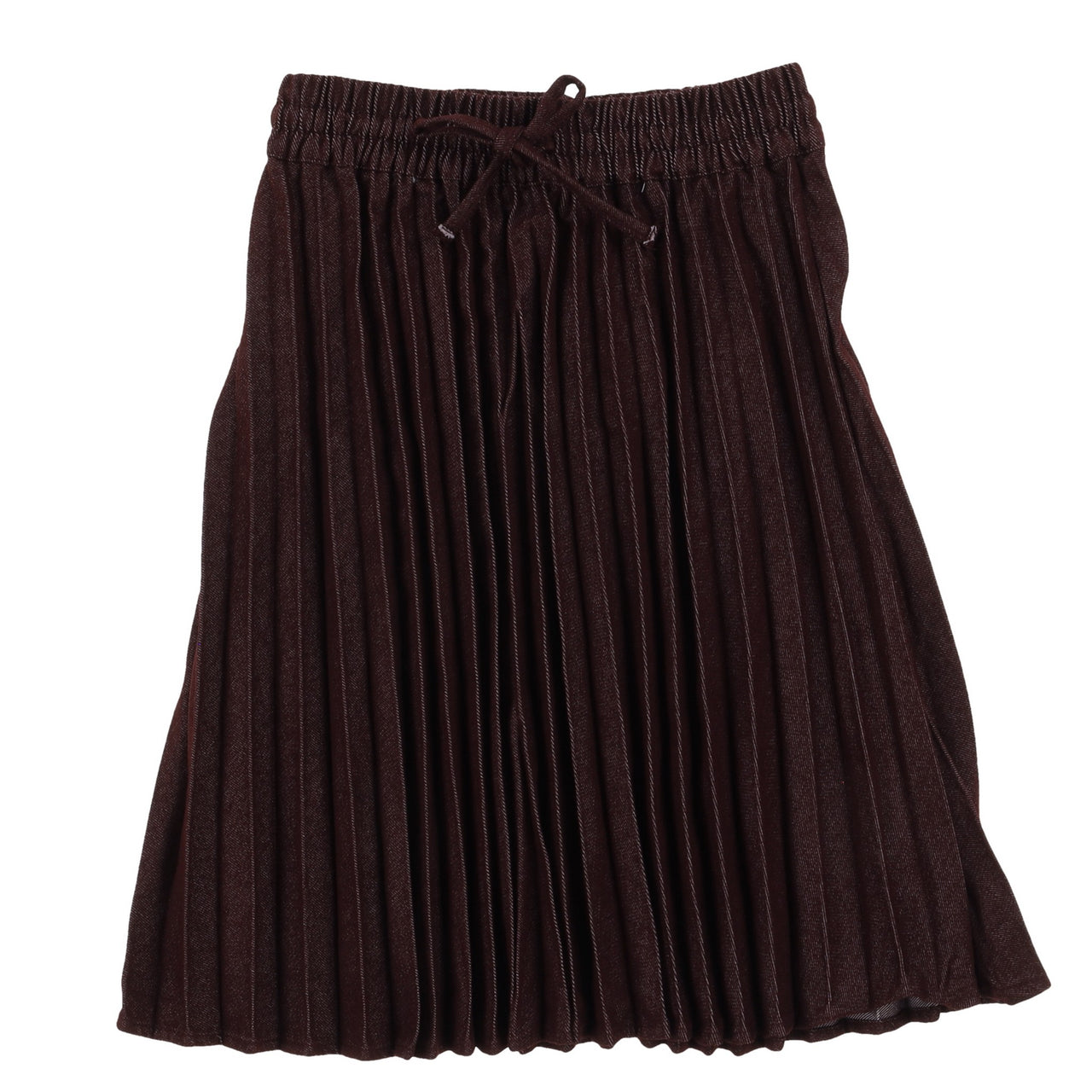 Melange Pleated Jeans Skirt