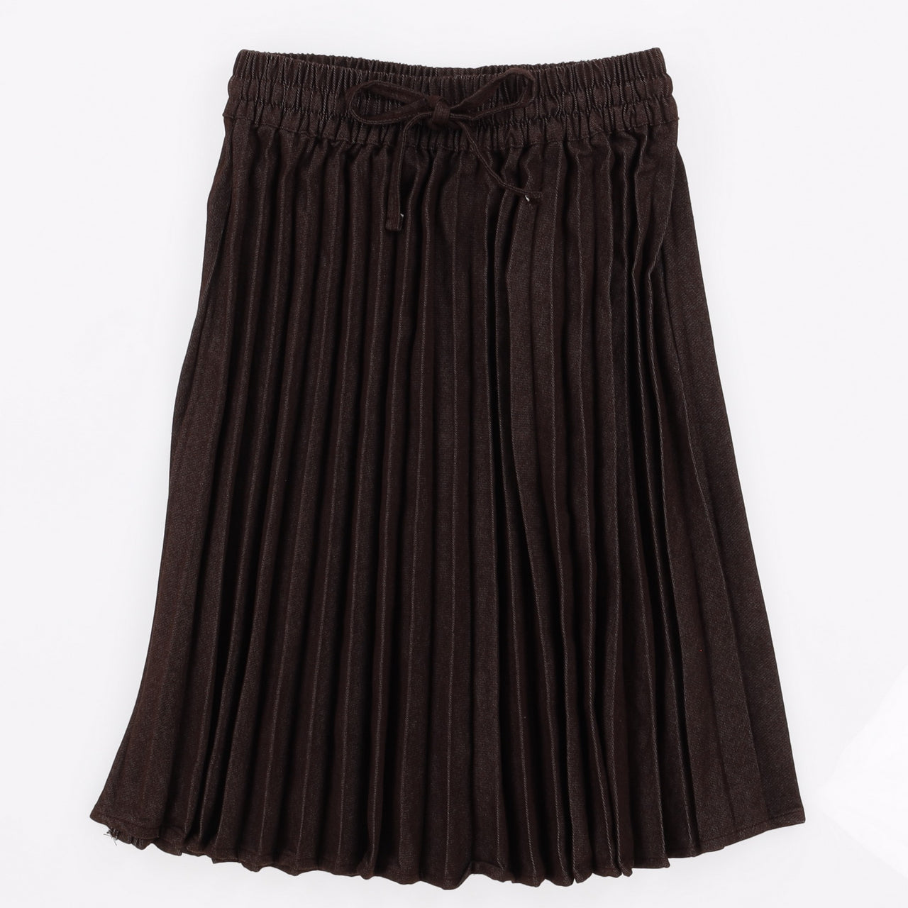 Melange Pleated Jeans Skirt