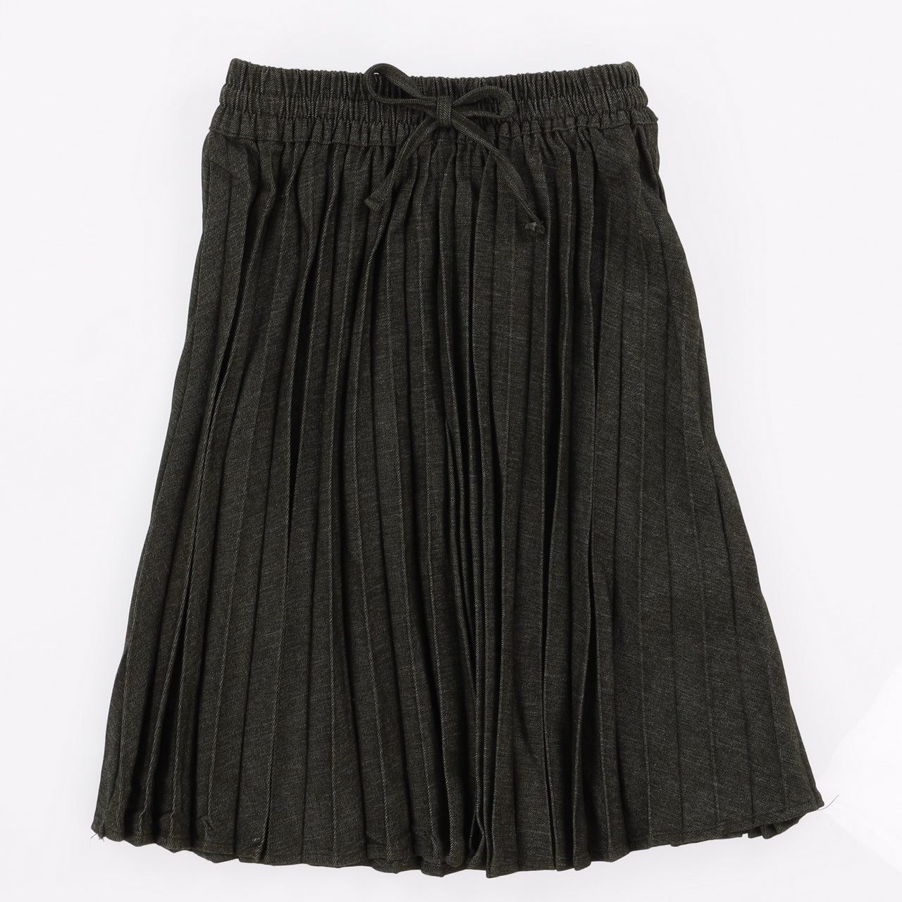 Melange Pleated Jeans Skirt