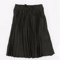 Melange Pleated Jeans Skirt