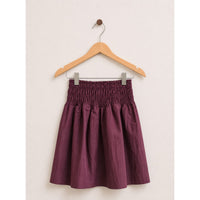 Melange Gathered Smock Skirt