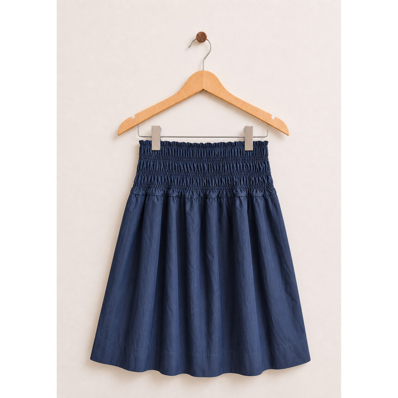 Melange Gathered Smock Skirt