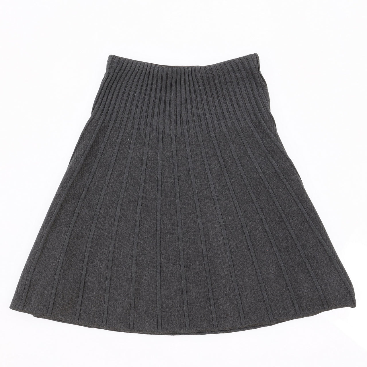Melange Pleated Knit Skirt