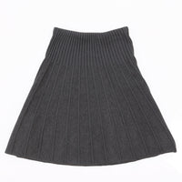 Melange Pleated Knit Skirt