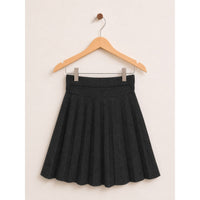 Pleated Knit Skirt