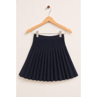 Pleated Knit Skirt