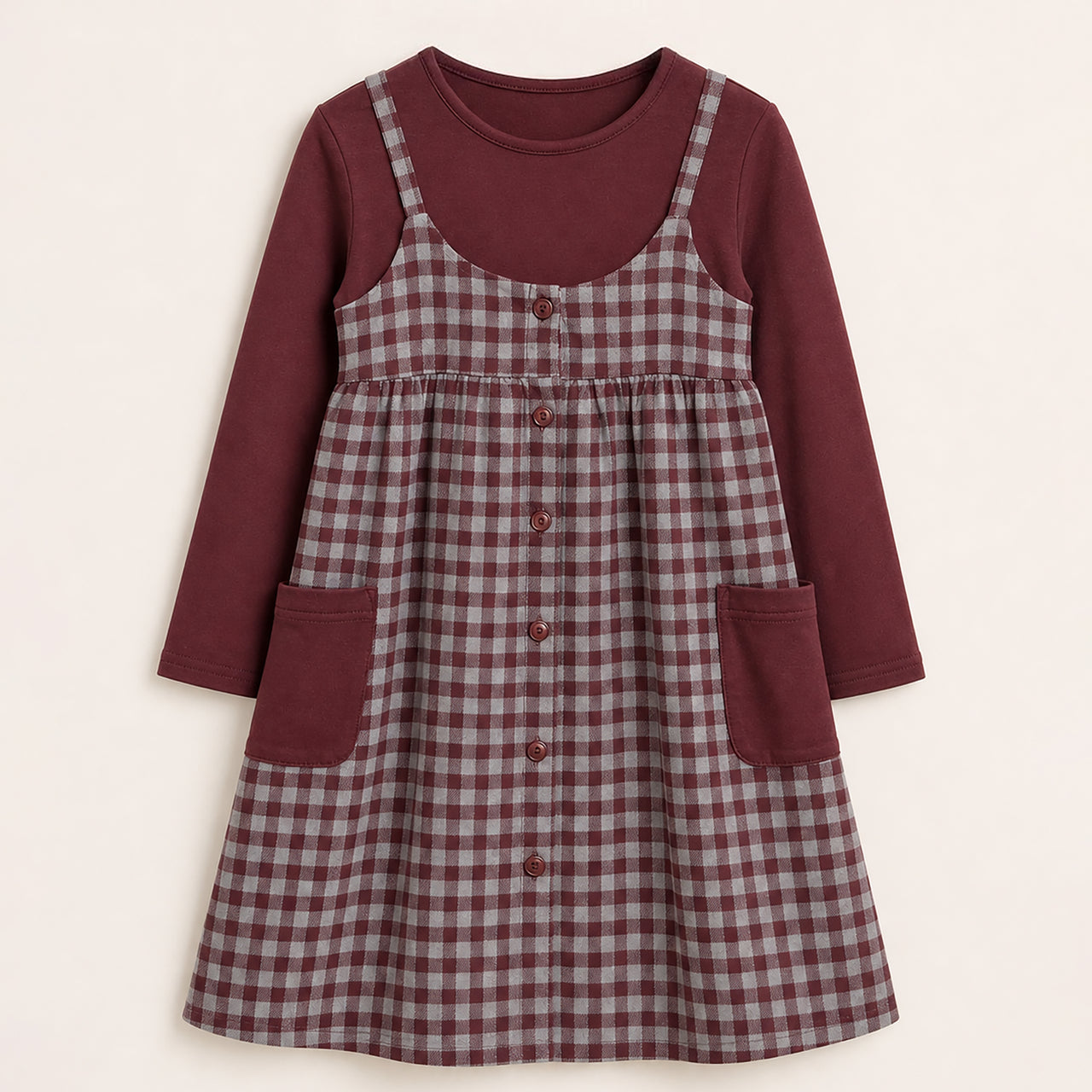 Checkered Jumper Set
