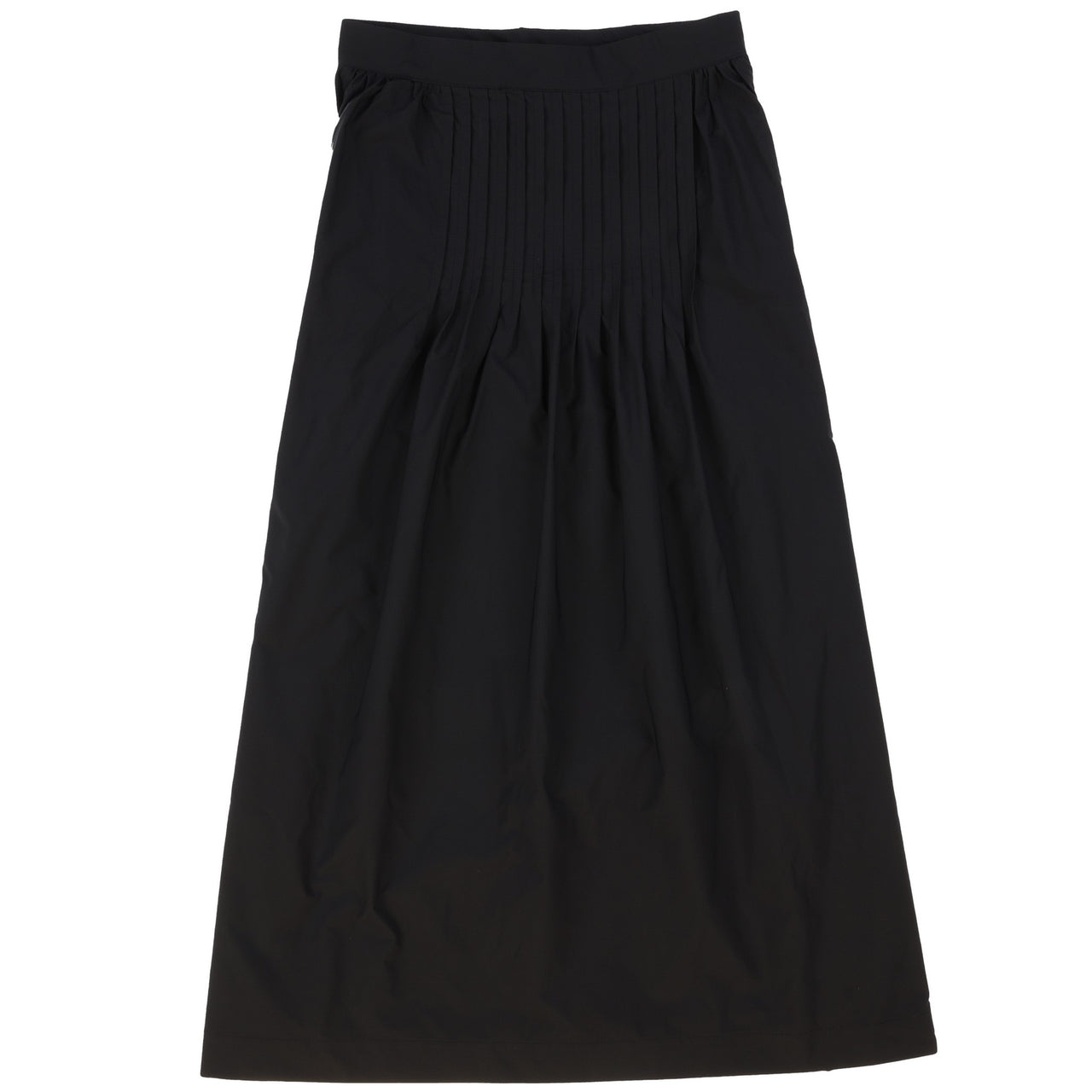 Front Pleated Midi Skirt