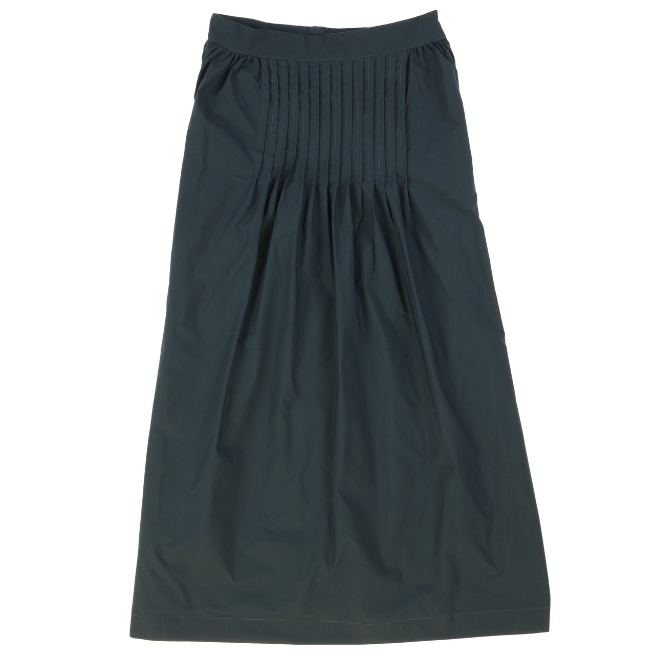 Front Pleated Midi Skirt