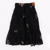 Melange EMB Tiered Skirt