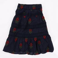 Melange EMB Tiered Skirt