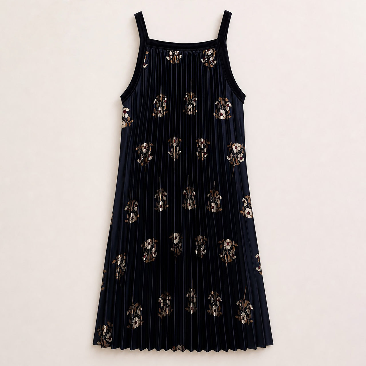 Melange Printed Pleated Jumper