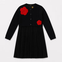 Pleated Cardigan Dress