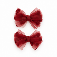 Nana 2PK Tulle Polka Dot Mini Bow Clip