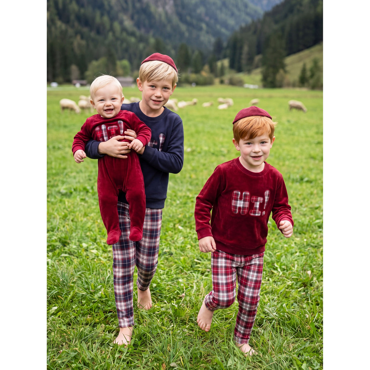 Melange Checkered PJ Set