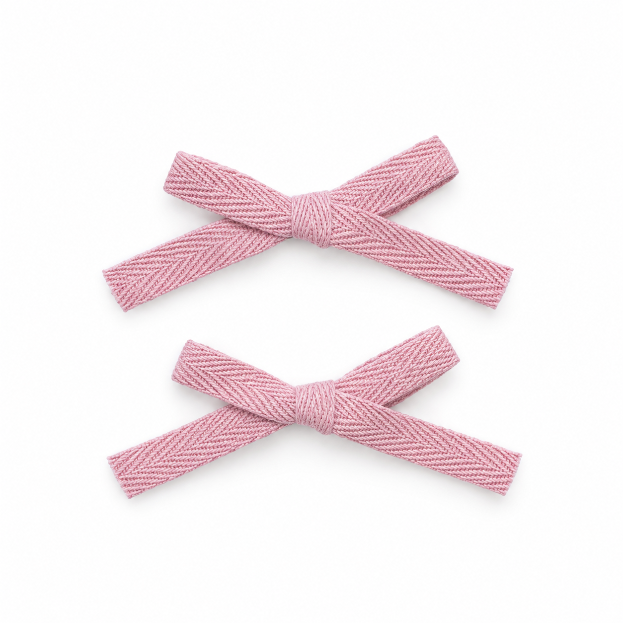 Nana 2 PK Woven Ribbon Bow Clip