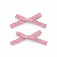 Nana 2 PK Woven Ribbon Bow Clip