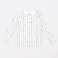 Stripe Waffle LS Top
