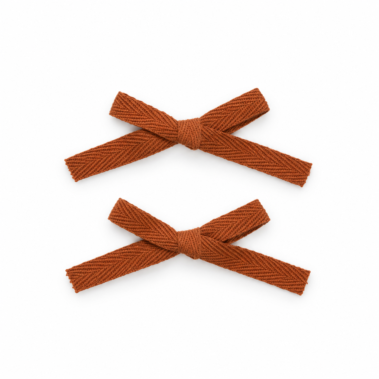 Nana 2 PK Woven Ribbon Bow Clip