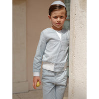 Melange Striped Suit Jacket