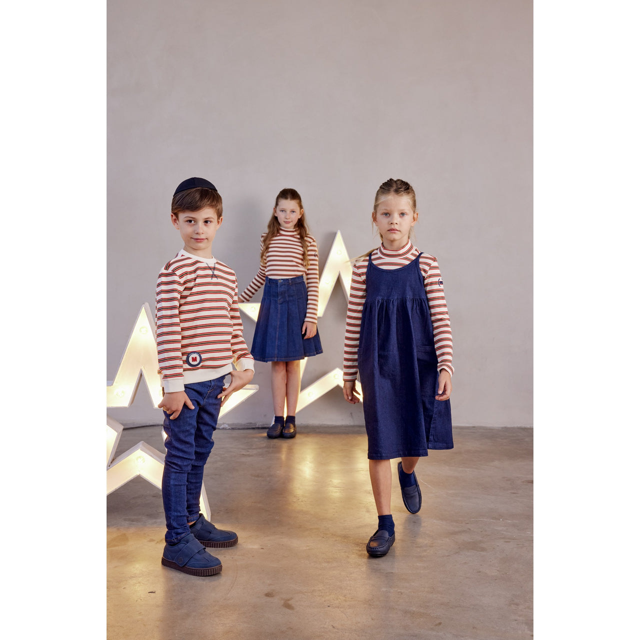 Melange Stripes Turtleneck Shirt