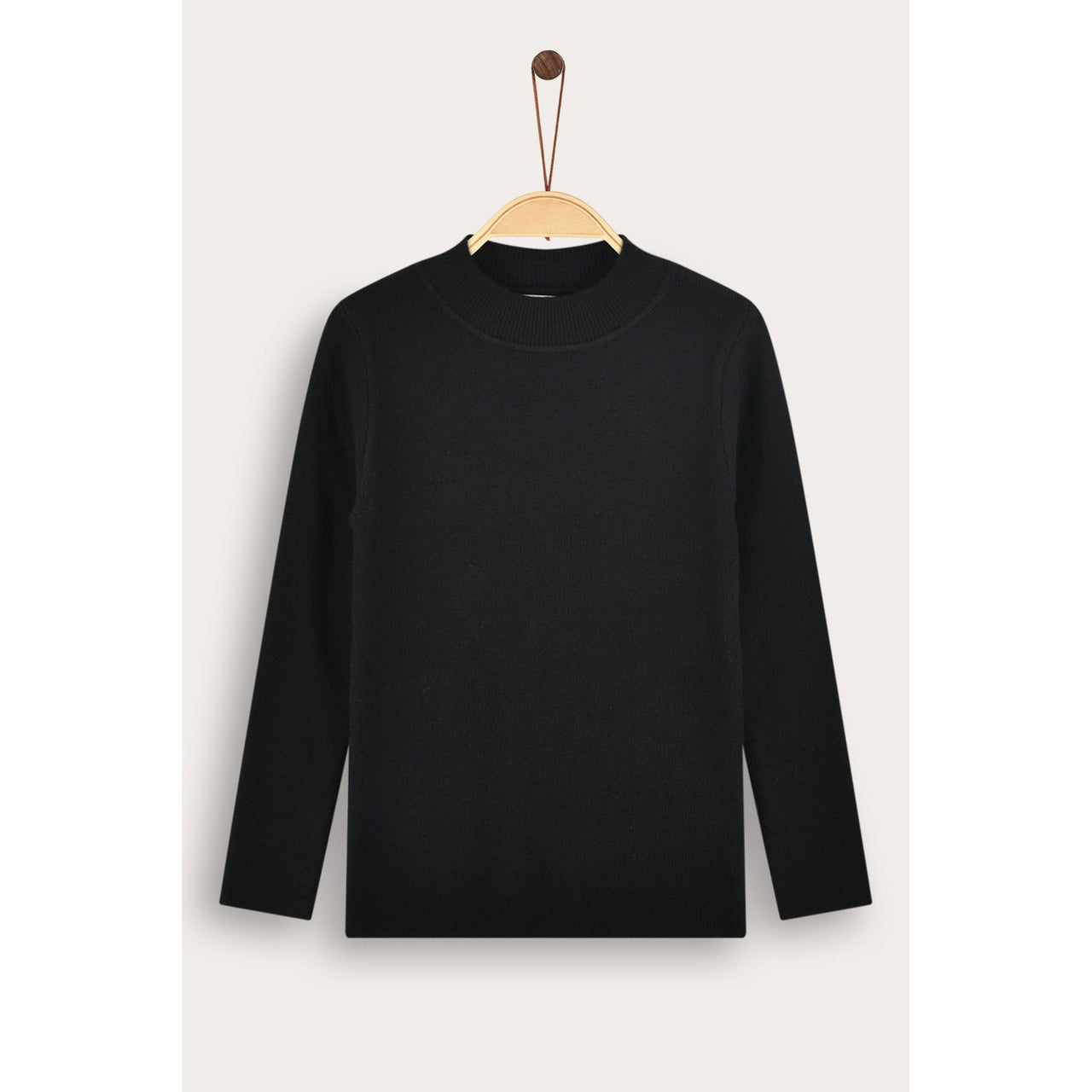 Melange Knit Half Turtleneck