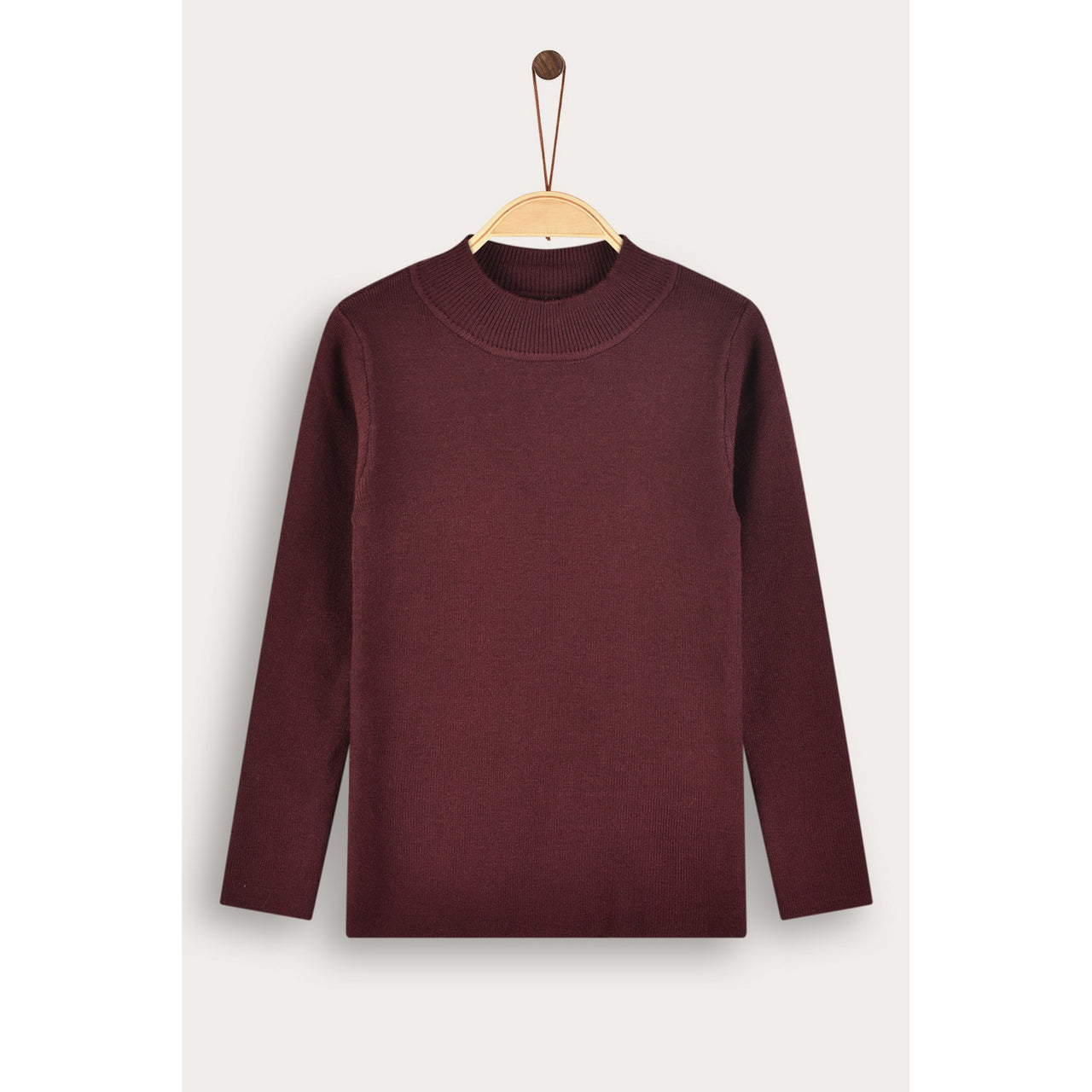 Melange Knit Half Turtleneck