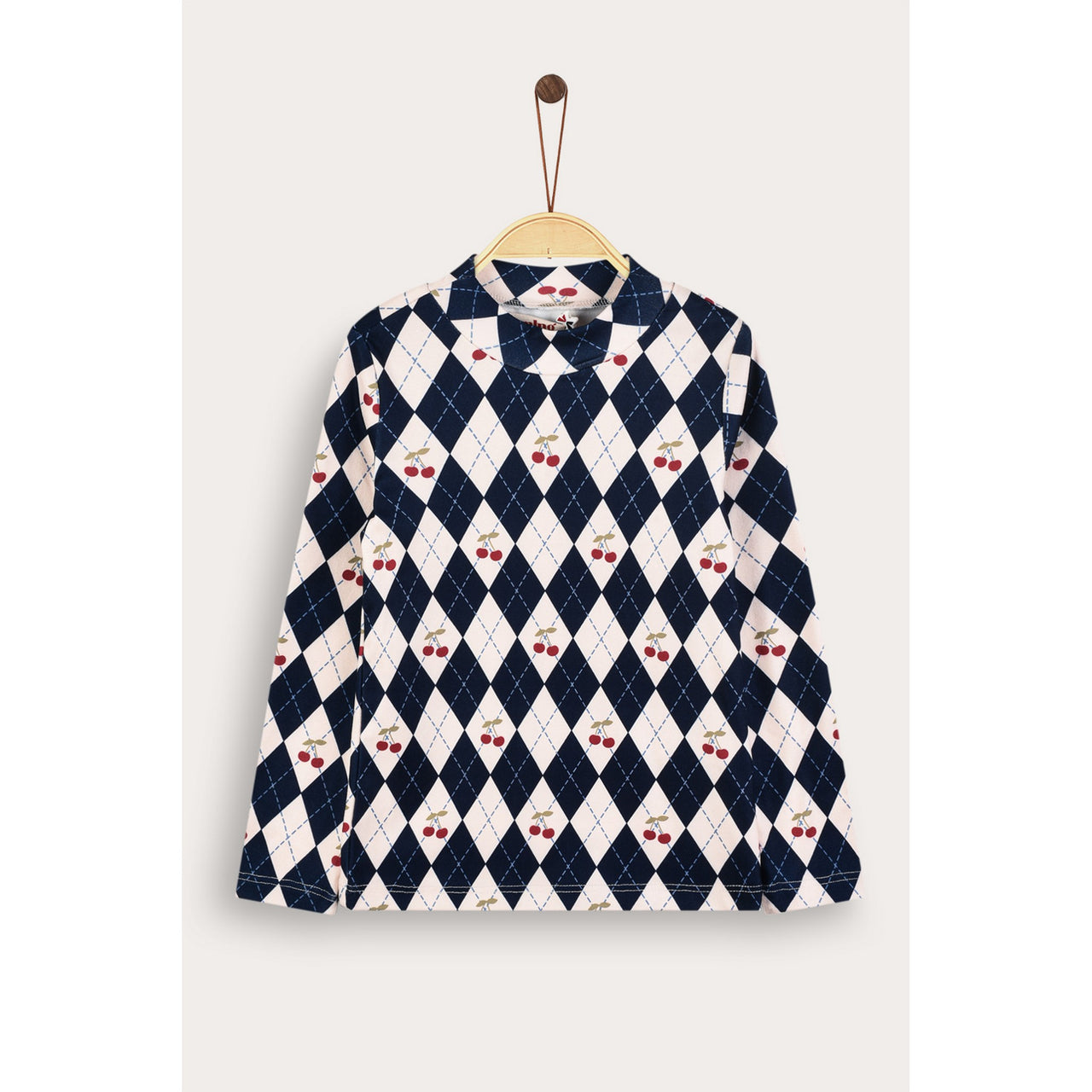 Melange Diamond Mockneck