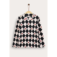 Melange Diamond Mockneck
