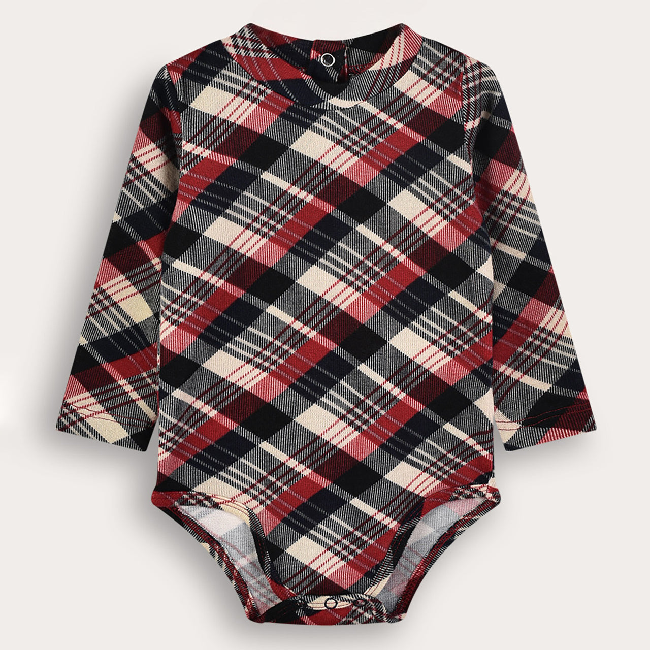 Melange Check Onesie
